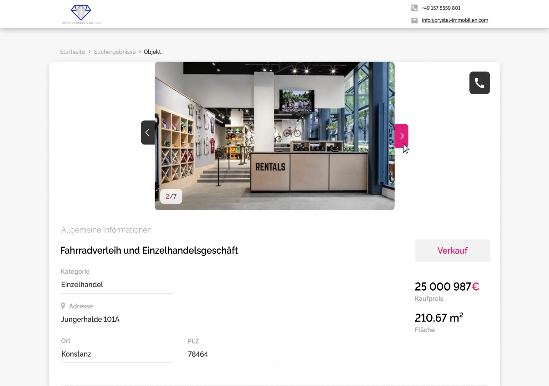 Crystal Immobilien Object info