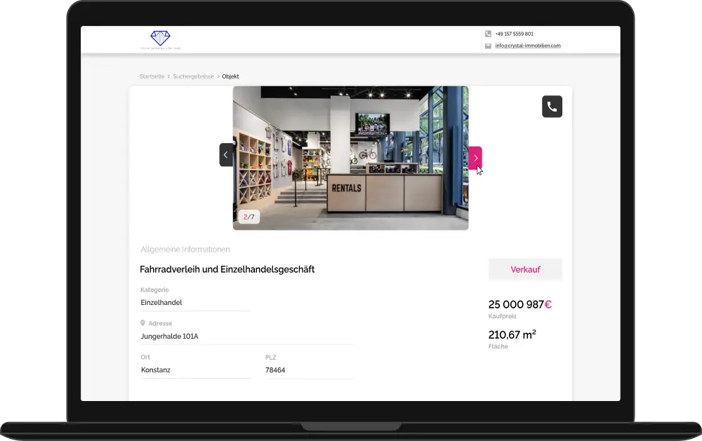 Object info Crystal Immobilien