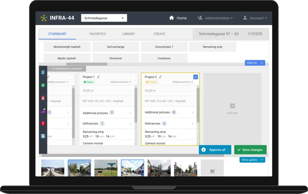 Infra 44 Management of multiple projects