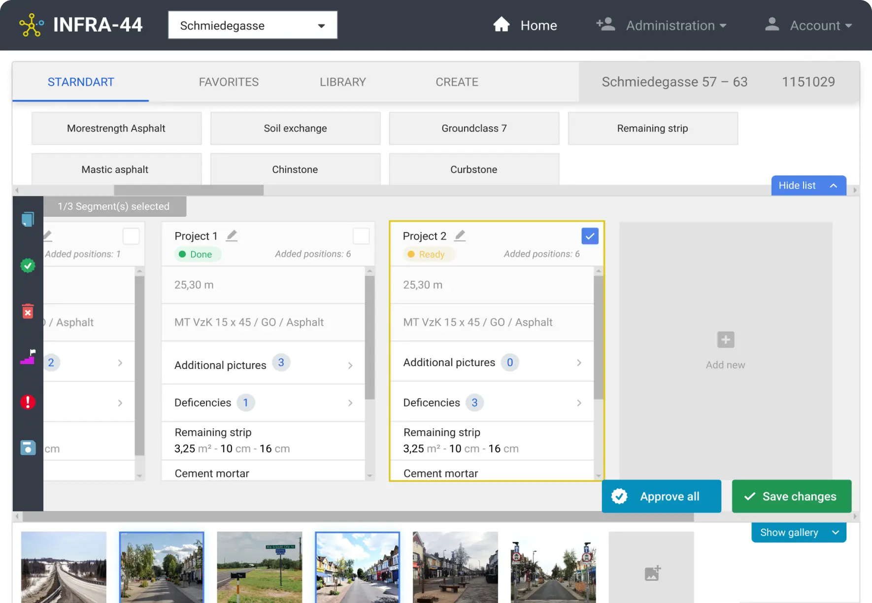 Infra 44 Selected segment