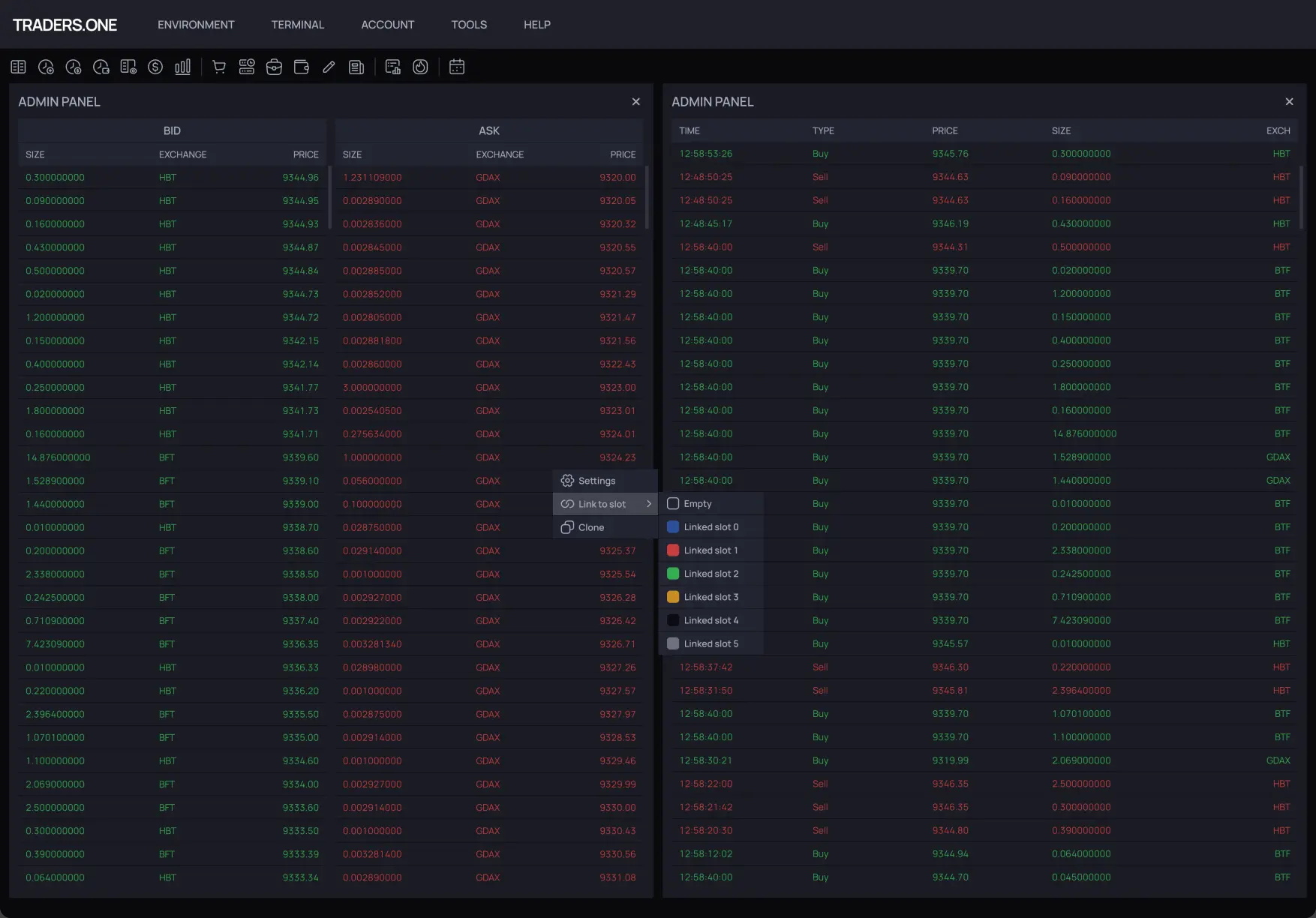 Traders One Linking system