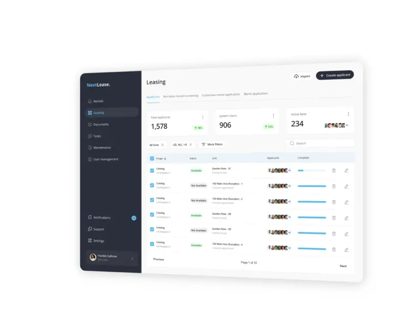 Lease management systems