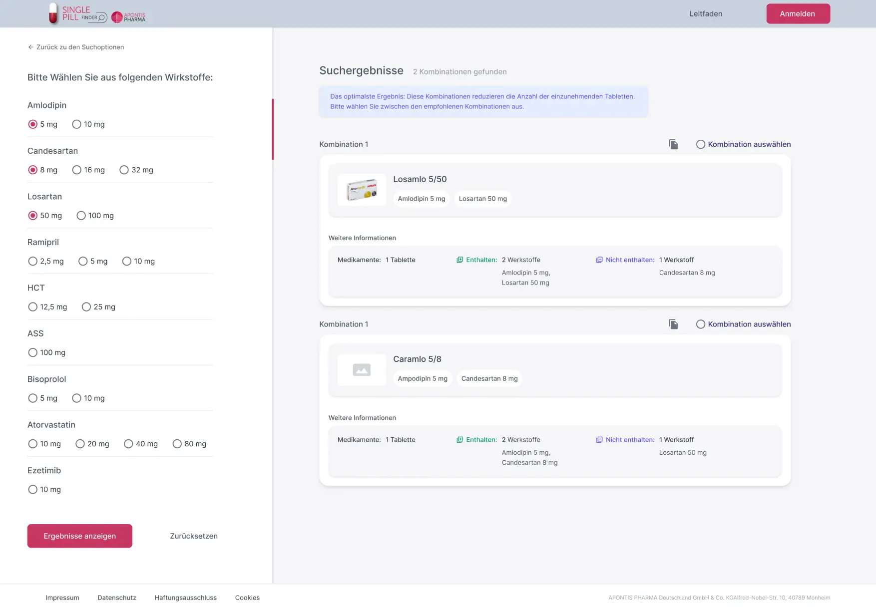 Apontis Search results