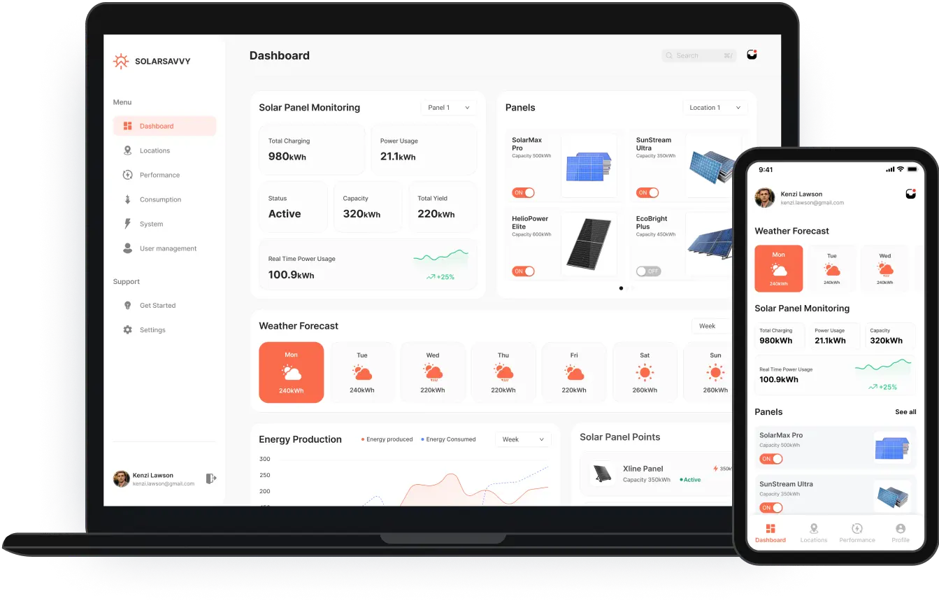 SolarSavvy: Webplattform und mobile App zur Verwaltung von Solaranlagen